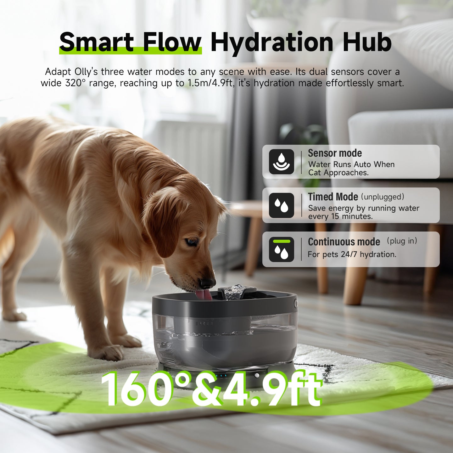 Olly Wireless 7L Dog Fountain