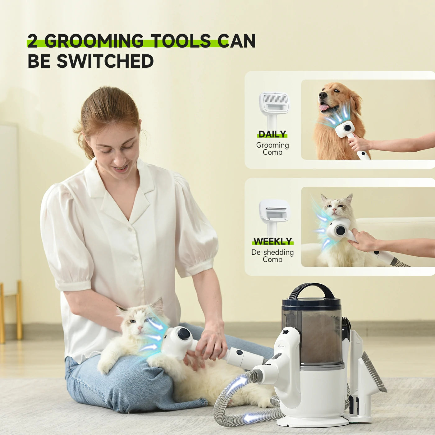 5-In-1 Pet Grooming Vacuum